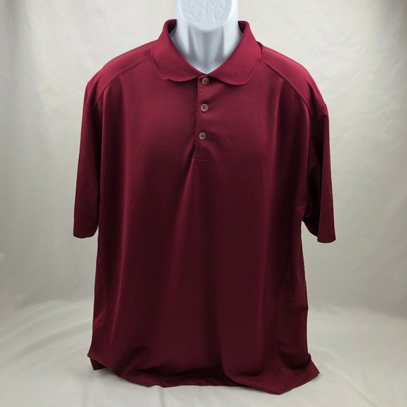 Nike Golf Polo Shirt Mens XXL Maroon Dri Fit Logo Short Sleeve Tour Performance - Picture 1 of 6